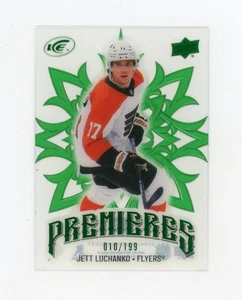 Acetato JETT LUCHANKO 2024-25 Upper Deck Ice Premieres verde radiocontrol #10/199 - Imagen 1 de 2