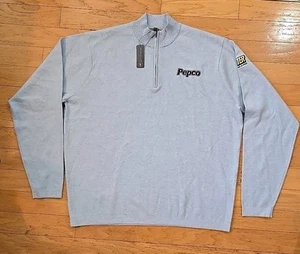 Peter Millar Golf Pullover Crown Sport 1/4 Zip Mens XXL Light Blue NWT $175 - Picture 1 of 11