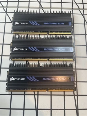 Corsair Dominator DDR3 1600MHz 6GB RAM (3x2GB 2048MB TR3X6G1600C8D) Gaming - Image 1 of 2