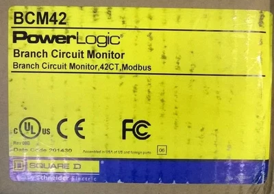 SQUARE D POWER LOGIC BCM42 Branch Circuit Monitor 42CT Modbus 50A NEW - Image 1 of 3