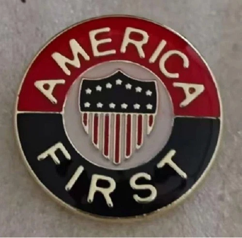 AMERICA FIRST USA SHIELD BADGE Lapel Hat Pin - Image 1 of 2