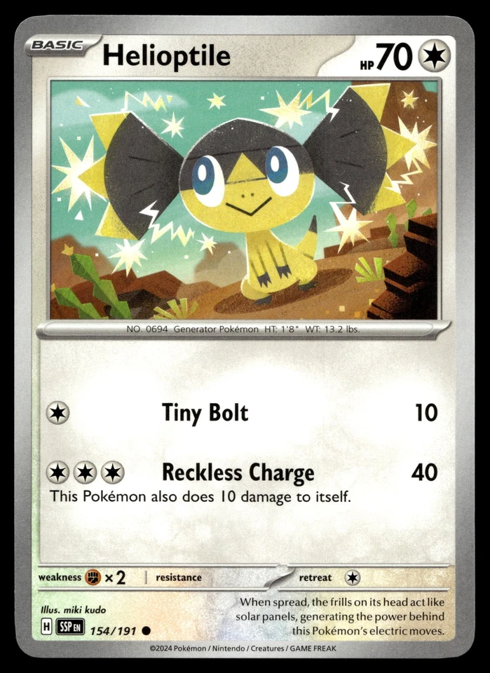 Helioptile 154/191 SSP SV08: Surging Sparks - Image 1 of 2