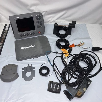 Raymarine A57D Chartplotter Sounder Fishfinder 5.7" w/ Navionics Platinum Card - Image 1 of 4