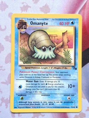 Pokémon Karte • Amonitas 52/62 •  Fossil Set • Pokemon Englisch Vintage  TCG - Bild 1 von 4