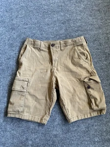 Lucky Brand Saturday Stretch Cargo Shorts Men's Size 30 Khaki Tan Beige Cotton - Picture 1 of 10
