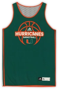 Miami Hurricanes Team-Issued #35 Green Reversible Jersey - Basketball - XL+2 - Picture 1 of 4