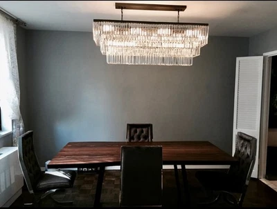 Mesa de comedor Ralph Lauren losa de teca con bordes vivos excelente estado $16k Foto 1 de 4