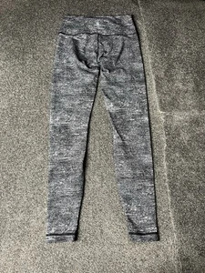 Lululemon Wunder Under Leggings Womens Size 8 Grey Rush Jacquard Hi Rise Tight - Picture 1 of 12