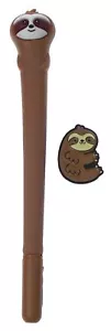 Juego de prendedores magnéticos de pluma perezosa marrón para niños mordaza regalo fiesta de cumpleaños novedad animal de zoológico - Imagen 1 de 4
