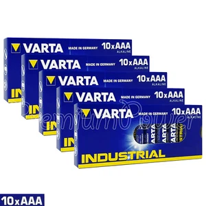 50 x Varta AAA batteries Alkaline Industrial LR03 MICRO MN2400 4003 Pack of 10 - Picture 1 of 1