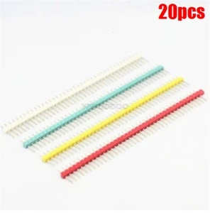 20 piezas rojo 2,54 mm 40 pines macho de una fila pin tira de cabezal para - Imagen 1 de 2
