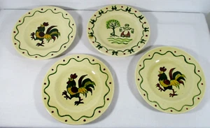 Lot 4 Provincial Metlox Poppytrail 6 1/4" Bread Plates 3 Rooster / 1 Homestead - Picture 1 of 4