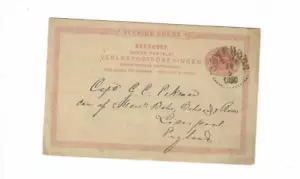 SUECIA 1890 Postal enviada desde Gottborg a Inglaterra - Imagen 1 de 2