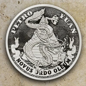 2018 1OZ Petro Yuan Proof Silver Shield - Death of the Dollar #17 - LOW COA #107 - Picture 1 of 5