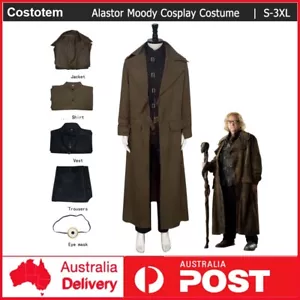 Harry Potter Alastor Moody Cosplay Mad-Eye Trench Costume Halloween Fancy Outfit - Picture 1 of 10
