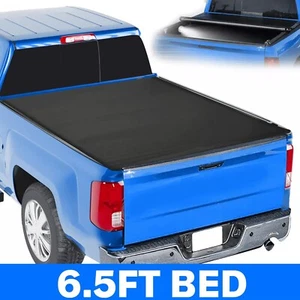 FOR CHEVY SILVERADO/GMC SIERRA 99-07 6.5FT BED SOFT VINYL ROLL-UP TONNEAU COVER - Picture 1 of 16