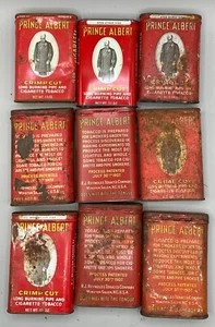 Latas de tabaco de bolsillo Prince Albert vintage - Lote de 9 (vacías) - Imagen 1 de 2