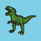 T-Rex Easy Iron On Patch fierce roar T Rex TRex green dinosaur animal kids cute