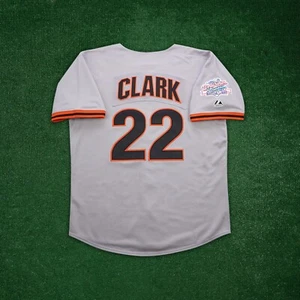 Will Clark 1989 San Francisco Giants World Series Cooperstown Men's Grey Jersey - Picture 1 of 6