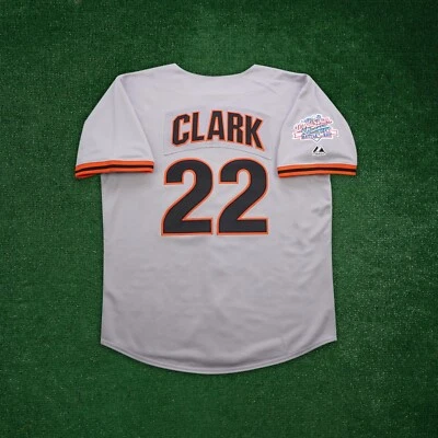 Will Clark 1989 San Francisco Giants World Series Cooperstown Men's Grey Jersey - Image 1 of 4
