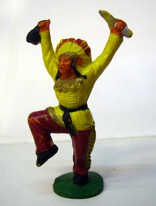 FIGURINE  JIM - Piéton INDIEN   avec scalp et couteau - Picture 1 of 2