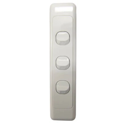 3 Gang - Architrave Switch White - image 1 of 3