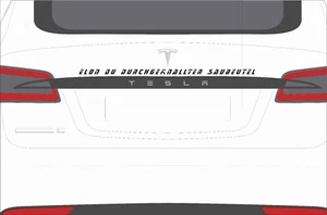 Auto Aufkleber Sticker Tesla Musk 72x2cm Musk Protest  Humor 3MPremium 019 - Bild 1 von 3
