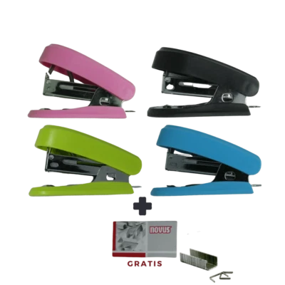 Heftgerät mini Tacker Novus Bürotacker Hefter klein Tackerrgerät rosa grün blau