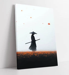 JAPANESE SAMURAI JAPANESE ART-DEEP FRAMED CANVAS WALL ART PRINT - Picture 1 of 2
