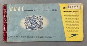 BOAC VINTAGE USED AIRLINE TICKET HONG KONG - LONDON 1956 B.O.A.C. KAI TAK - Picture 1 of 3