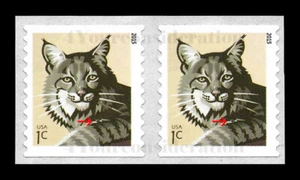 Scott #4672a 2015 - .01¢ Bobcat - En muy buen estado-MNH-S/A par de bobinas conectadas - Imagen 1 de 1