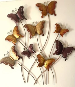 Lg Butterfly Wall Decor Metal By Regal Art & Gift 24x22” 2D - Picture 1 of 6