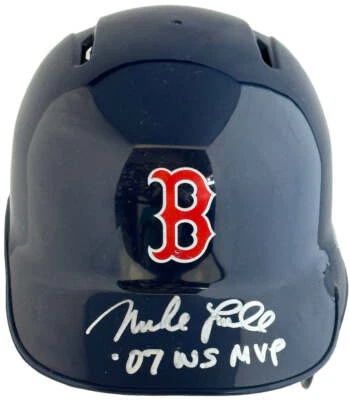 Mike Lowell Autographed Boston Red Sox Mini Helmet (JSA) - Image 1 of 2