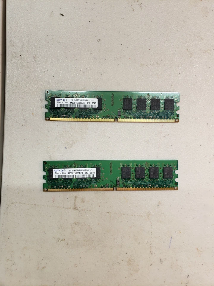 M378T2863QZS-CF7 Samsung Samsung 2GB 2Rx8 PC2-6400U DESKTOP RAM M378T5663QZS-CF7 - Image 1 of 1