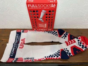 COMPRESSPORT Compression Full Socks Running USA V2 3D Dots Size 5M - Picture 1 of 6