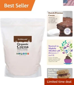 Organic Cocoa Powder, Premium Dutch-Process For Drinking and Baking, 5lb - Picture 1 of 10