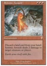 SEISMIC ASSAULT ~mtg NM 7th Edition Rare x1