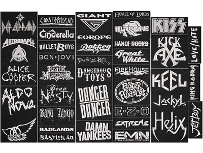 Glam Metal full EMBROIDERY flat 10pcs/Lot Random Mix Sew-On Patches - Image 1 of 2