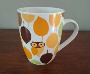 Rachel Ray Little Hoot Ceramic Coffee Mug, 10 oz., Owl, Brown Orange Green EUC - Picture 1 of 4
