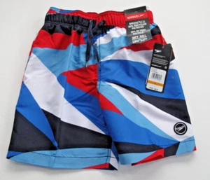 Speedo Big Boys S Board Swim Shorts Lined Trunks Blue Red White Bittersweet NWT - Picture 1 of 2