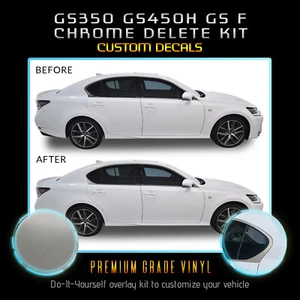 For 2013-2020 Lexus GS350 GS450h GS F Window Chrome Delete - Satin Matte Chrome - Picture 1 of 16