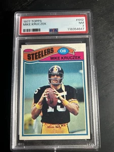 1977 Topps #442 Mike Kruczek RC PSA 7 Pittsburgh Steelers - Imagen 1 de 2