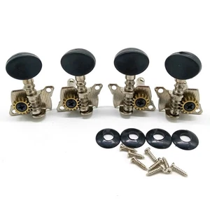 4 Stück Metall Geöffnete Ukulele Uke Tuning Pegs Tuner Runde Kappe Schwarz W4O1 - Bild 1 von 8