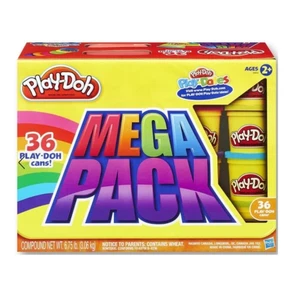 Play Doh Mega Pack 36 Cans Ages 3+ PlayDoh Toy Boys Girls Build Fun Happy Gift - Foto 1 di 4