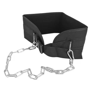 Pull Up Weight Belt Adjustable Dip Belt Heavy Duty Dip Belt With Chain And AS - Picture 1 of 22