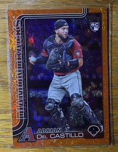2025 Topps Series 1- Adrian Del Castillo Orange Foil Refractor 4/25 Diamondbacks - Picture 1 of 2