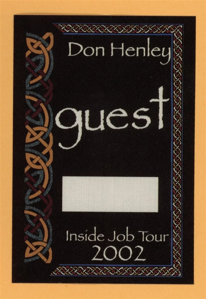 Don Henley 2002 Inside Job Tour INVITADO Backstage Pass - Eagles Foto 1 de 1