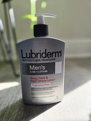 Lubriderm Men’s 3-in-1 Body Face & Post Shave Lotion Fragrance Free 16 fl oz  - Image 1 of 2