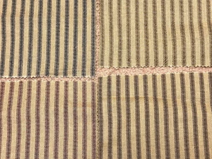 4 - 24" x 24" Designer Fabric Crafting Pieces - Striped Pattern #1 - Picture 1 of 3