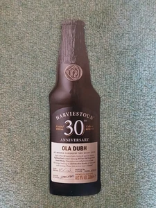 HARVIESTOUN 30th ANNIVERSARY OLA DUBH flat paper beer bottle - Picture 1 of 1